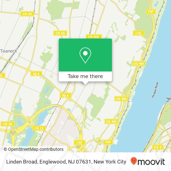 Mapa de Linden Broad, Englewood, NJ 07631