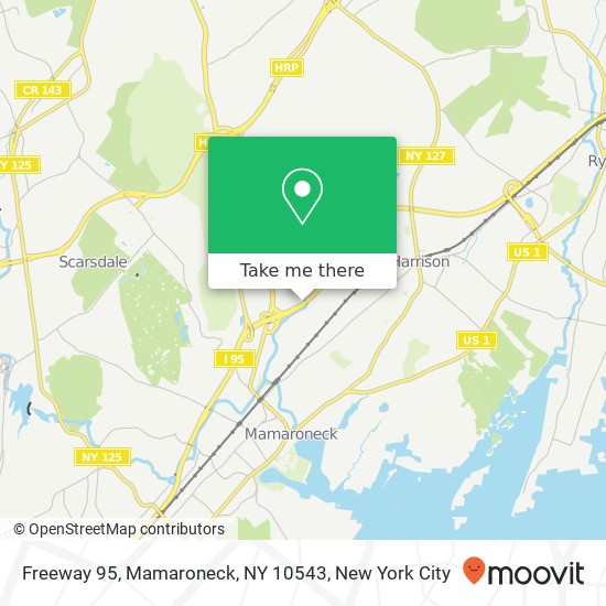 Freeway 95, Mamaroneck, NY 10543 map