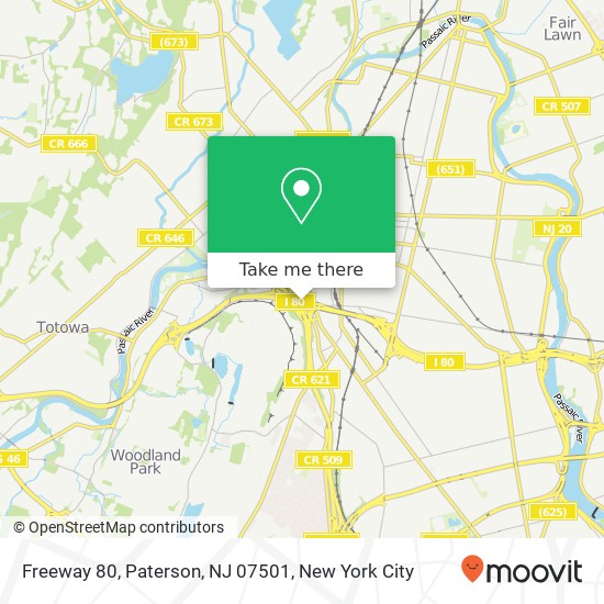 Freeway 80, Paterson, NJ 07501 map