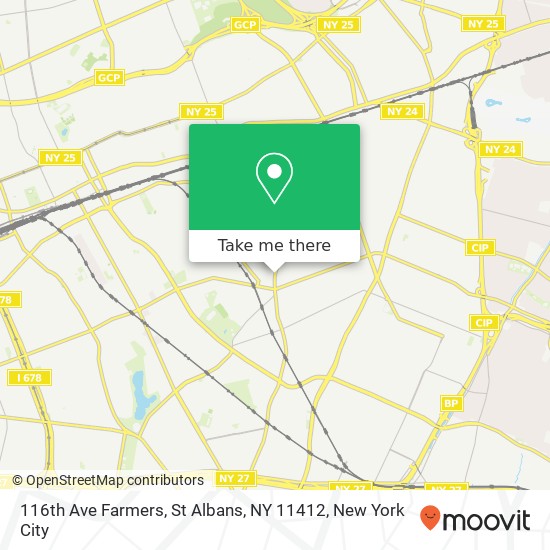 Mapa de 116th Ave Farmers, St Albans, NY 11412