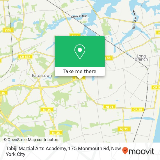 Tabiji Martial Arts Academy, 175 Monmouth Rd map