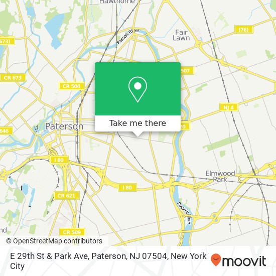 E 29th St & Park Ave, Paterson, NJ 07504 map