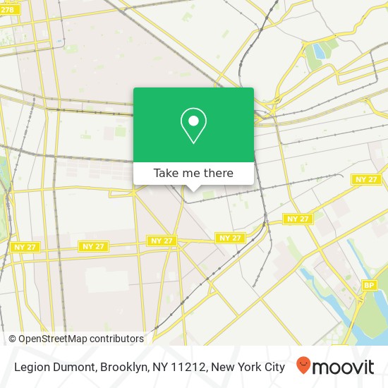 Mapa de Legion Dumont, Brooklyn, NY 11212