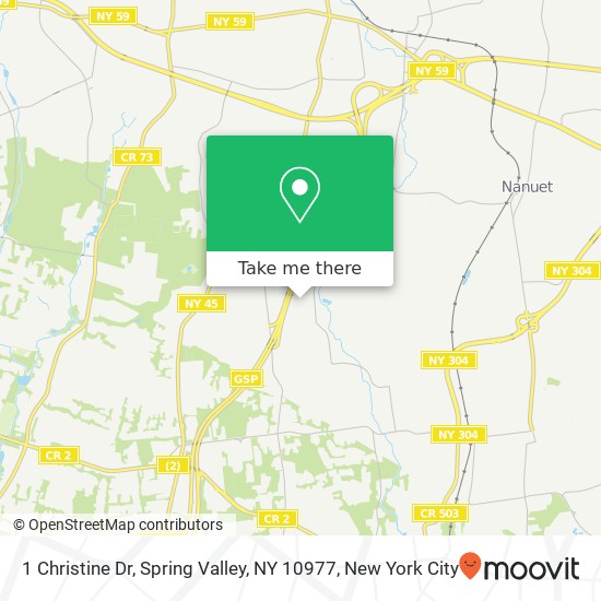 Mapa de 1 Christine Dr, Spring Valley, NY 10977