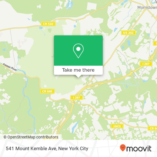 541 Mount Kemble Ave, Morristown, NJ 07960 map