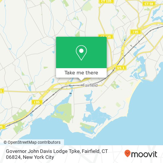 Mapa de Governor John Davis Lodge Tpke, Fairfield, CT 06824