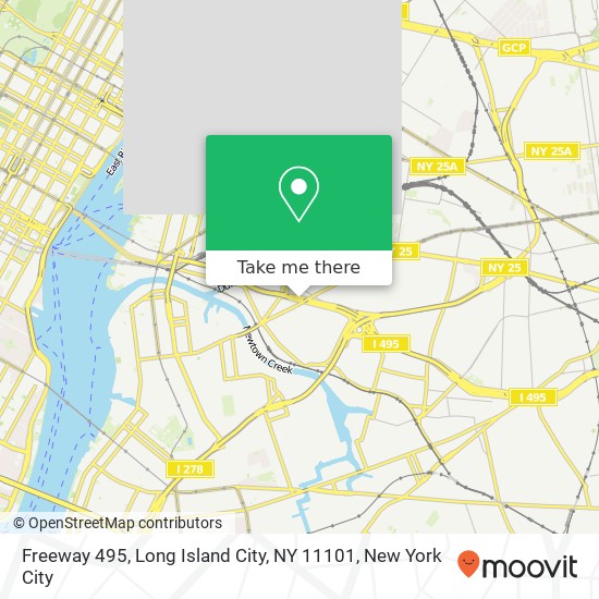 Mapa de Freeway 495, Long Island City, NY 11101