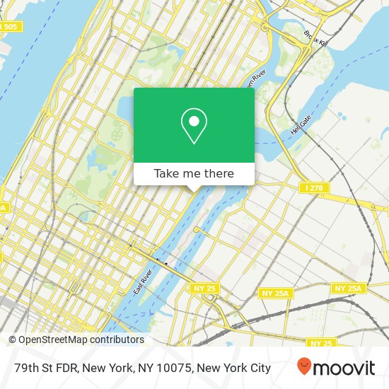 Mapa de 79th St FDR, New York, NY 10075