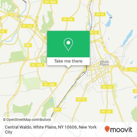 Mapa de Central Waldo, White Plains, NY 10606