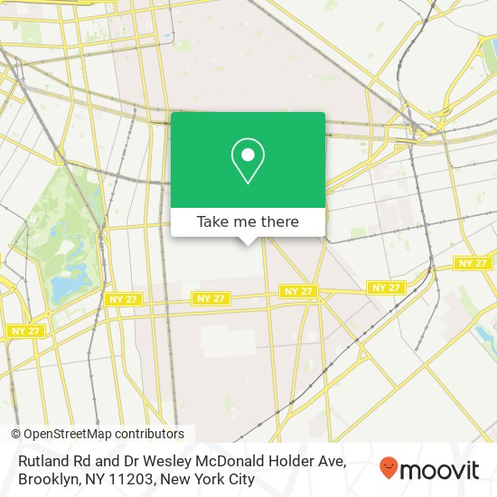 Mapa de Rutland Rd and Dr Wesley McDonald Holder Ave, Brooklyn, NY 11203