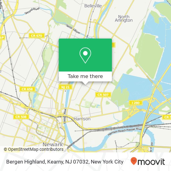 Bergen Highland, Kearny, NJ 07032 map