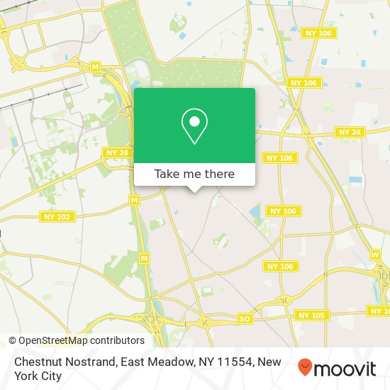 Mapa de Chestnut Nostrand, East Meadow, NY 11554
