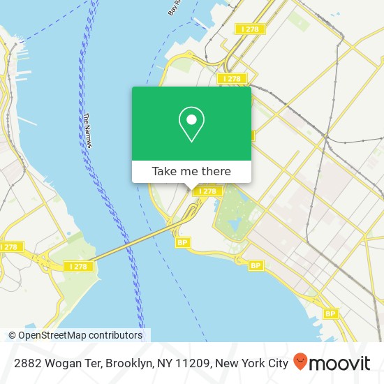 Mapa de 2882 Wogan Ter, Brooklyn, NY 11209