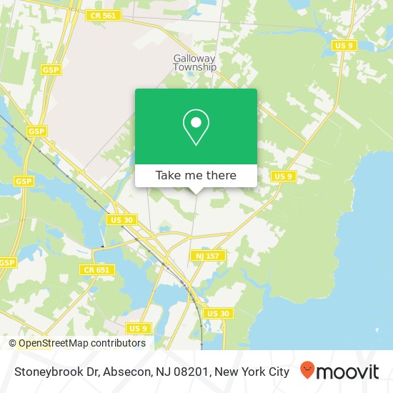 Mapa de Stoneybrook Dr, Absecon, NJ 08201