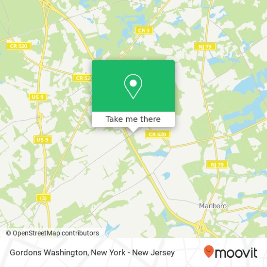Mapa de Gordons Washington, Morganville, NJ 07751