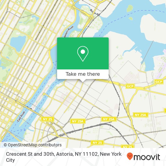 Mapa de Crescent St and 30th, Astoria, NY 11102