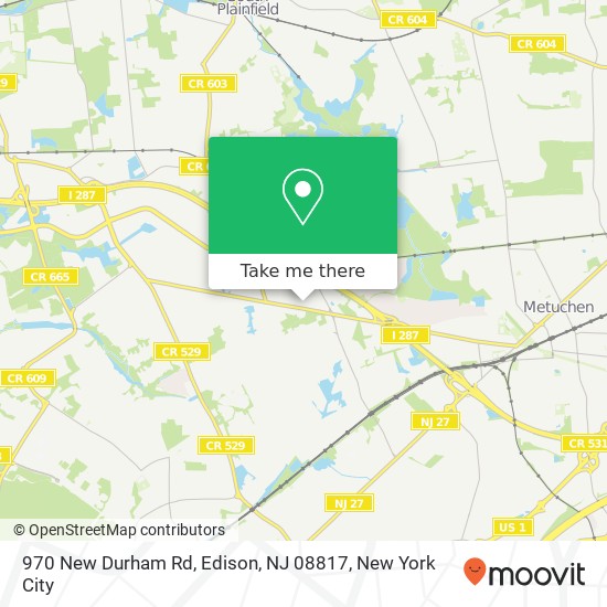 970 New Durham Rd, Edison, NJ 08817 map