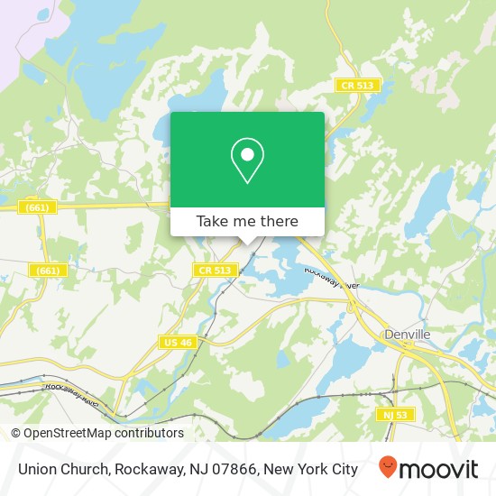 Mapa de Union Church, Rockaway, NJ 07866