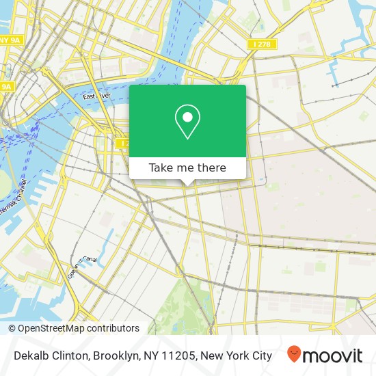 Mapa de Dekalb Clinton, Brooklyn, NY 11205