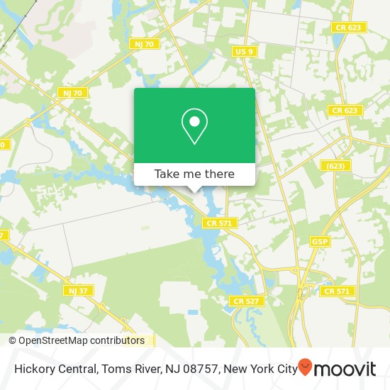 Hickory Central, Toms River, NJ 08757 map
