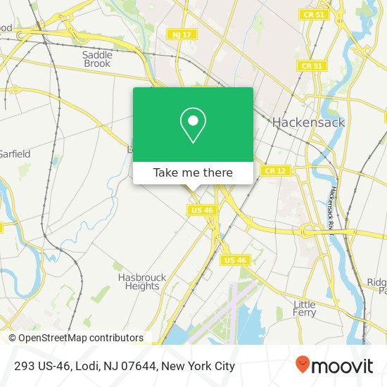 Mapa de 293 US-46, Lodi, NJ 07644