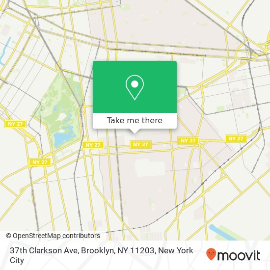 Mapa de 37th Clarkson Ave, Brooklyn, NY 11203