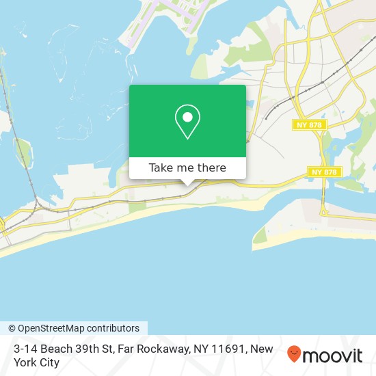 Mapa de 3-14 Beach 39th St, Far Rockaway, NY 11691