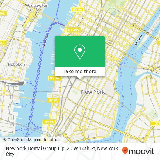 Mapa de New York Dental Group Lip, 20 W 14th St
