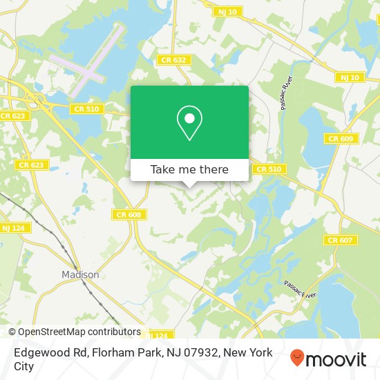 Mapa de Edgewood Rd, Florham Park, NJ 07932