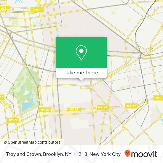 Mapa de Troy and Crown, Brooklyn, NY 11213