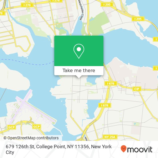 Mapa de 679 126th St, College Point, NY 11356