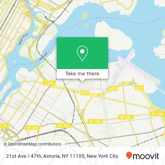 Mapa de 21st Ave / 47th, Astoria, NY 11105