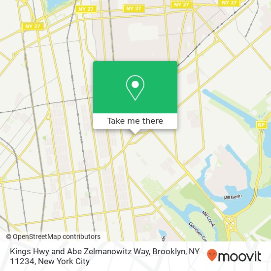 Mapa de Kings Hwy and Abe Zelmanowitz Way, Brooklyn, NY 11234