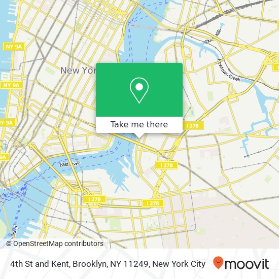 Mapa de 4th St and Kent, Brooklyn, NY 11249