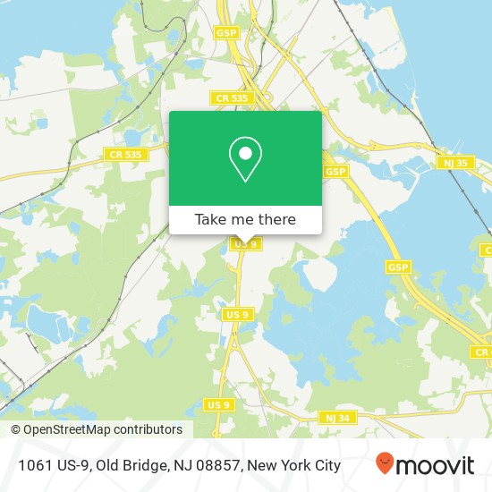 Mapa de 1061 US-9, Old Bridge, NJ 08857