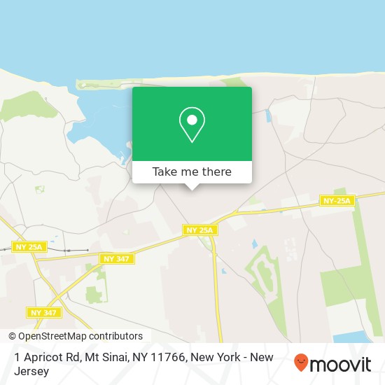 Mapa de 1 Apricot Rd, Mt Sinai, NY 11766