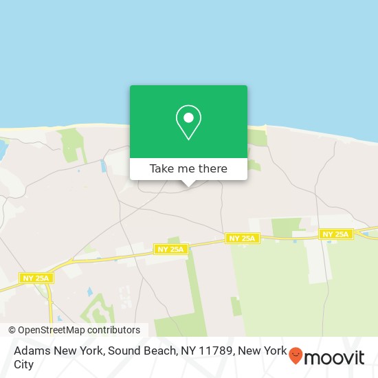 Mapa de Adams New York, Sound Beach, NY 11789