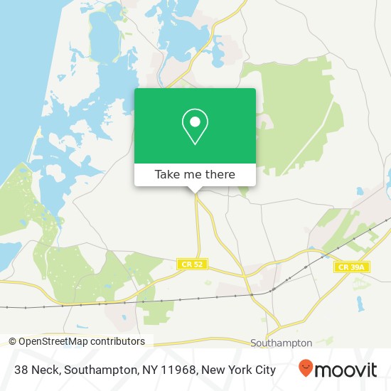 Mapa de 38 Neck, Southampton, NY 11968