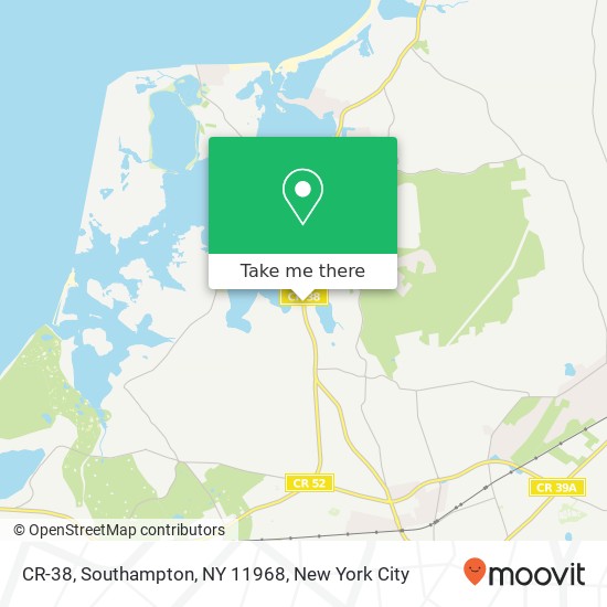 Mapa de CR-38, Southampton, NY 11968