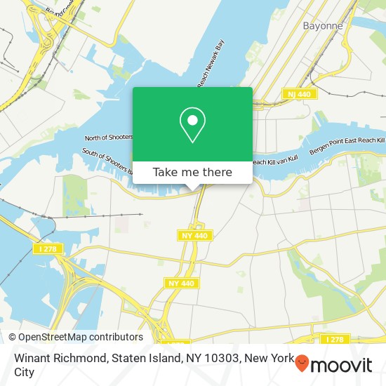 Mapa de Winant Richmond, Staten Island, NY 10303