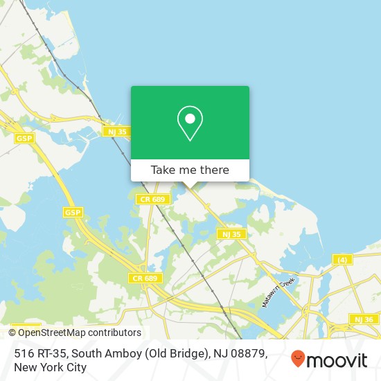 Mapa de 516 RT-35, South Amboy (Old Bridge), NJ 08879