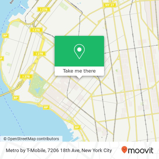Mapa de Metro by T-Mobile, 7206 18th Ave