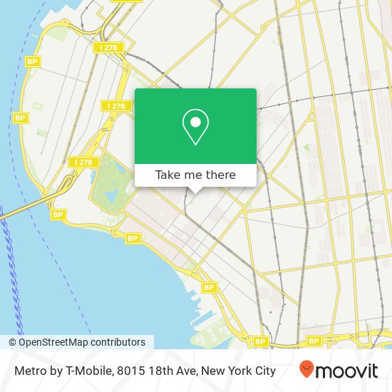 Mapa de Metro by T-Mobile, 8015 18th Ave