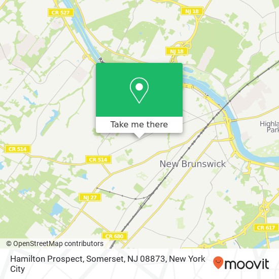 Hamilton Prospect, Somerset, NJ 08873 map