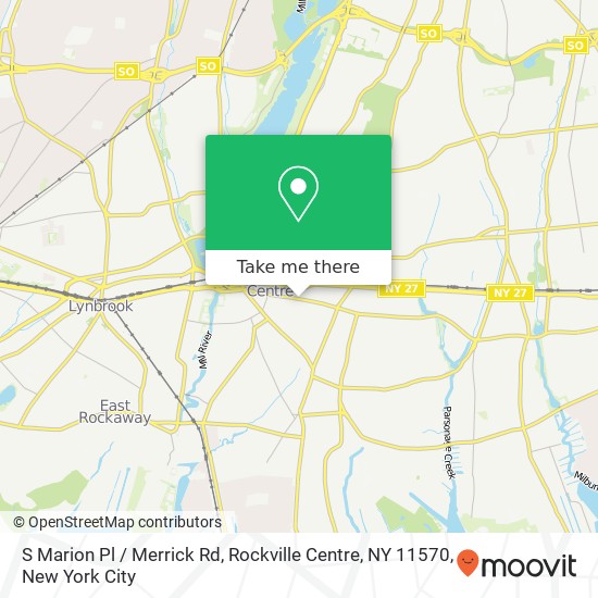 Mapa de S Marion Pl / Merrick Rd, Rockville Centre, NY 11570