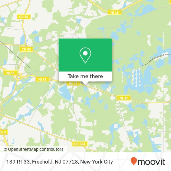 Mapa de 139 RT-33, Freehold, NJ 07728