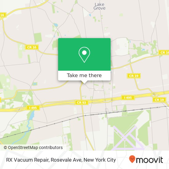 Mapa de RX Vacuum Repair, Rosevale Ave