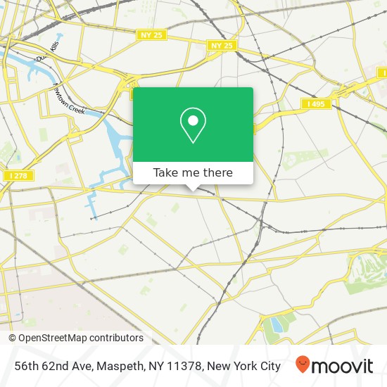 Mapa de 56th 62nd Ave, Maspeth, NY 11378