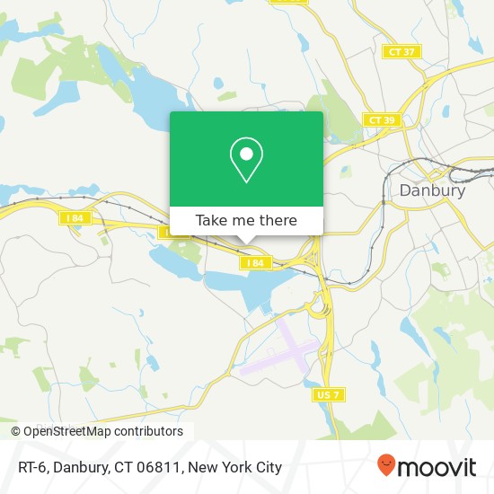 Mapa de RT-6, Danbury, CT 06811