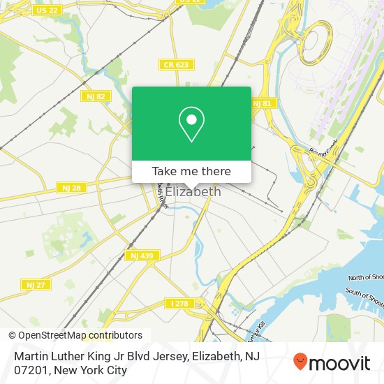 Martin Luther King Jr Blvd Jersey, Elizabeth, NJ 07201 map